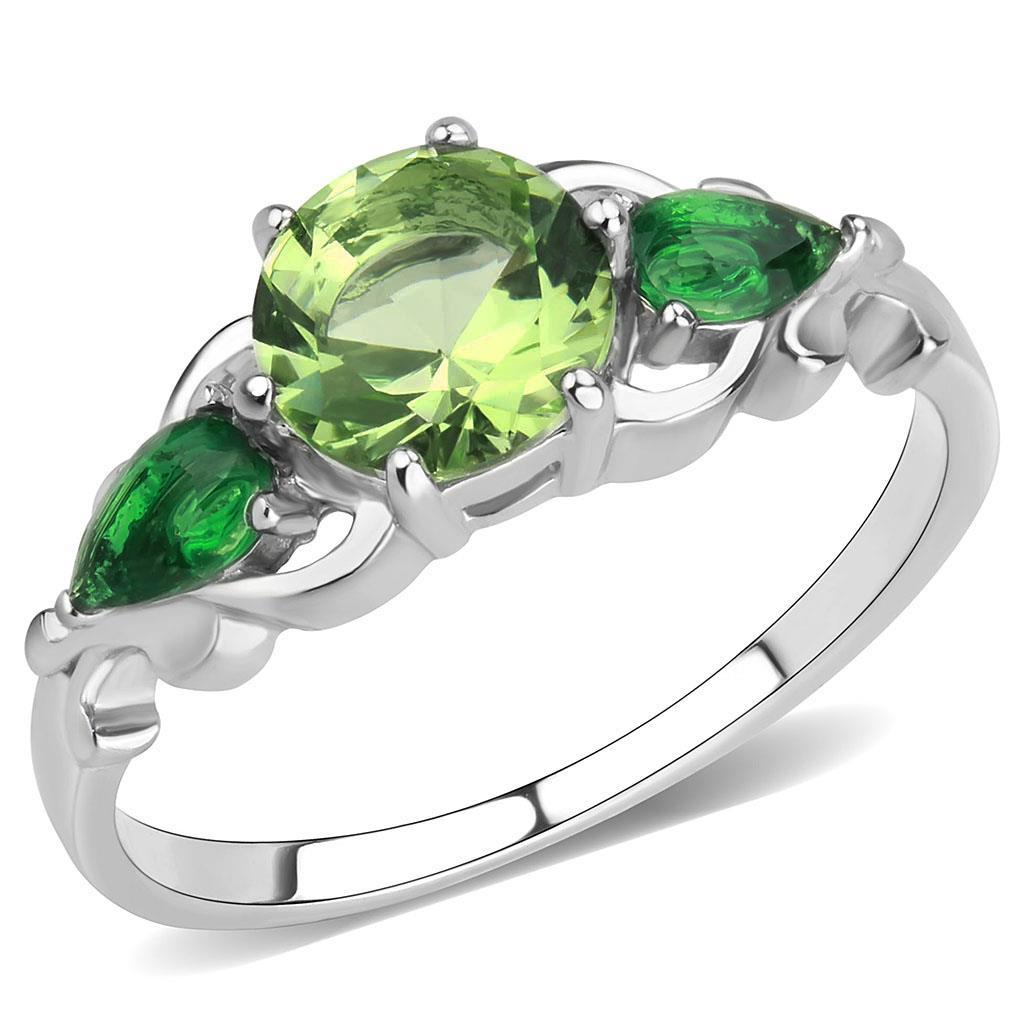 Stainless Steel Peridot Ring