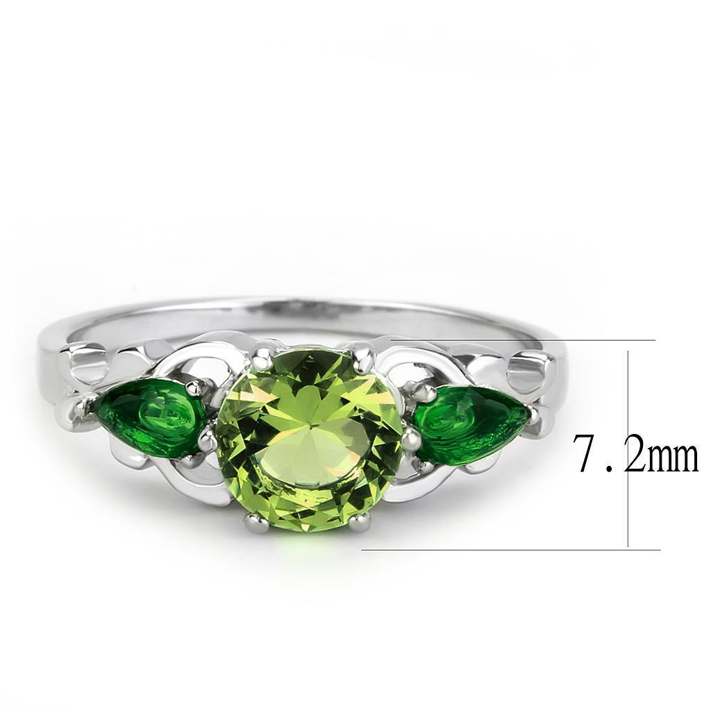 Stainless Steel Peridot Ring