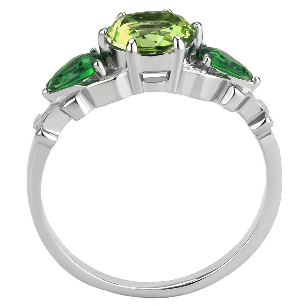 Stainless Steel Peridot Ring