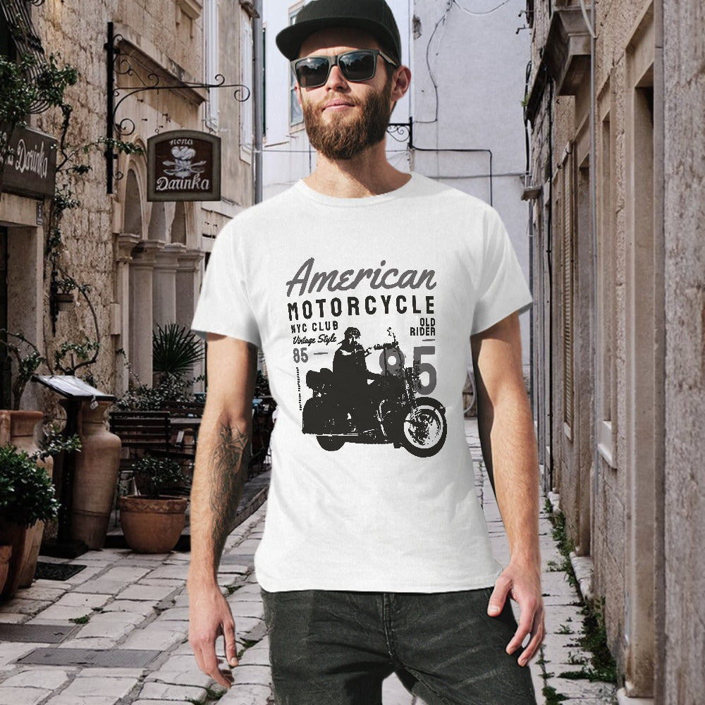 American Motorcycle Men's T-shirt 100% Cotton