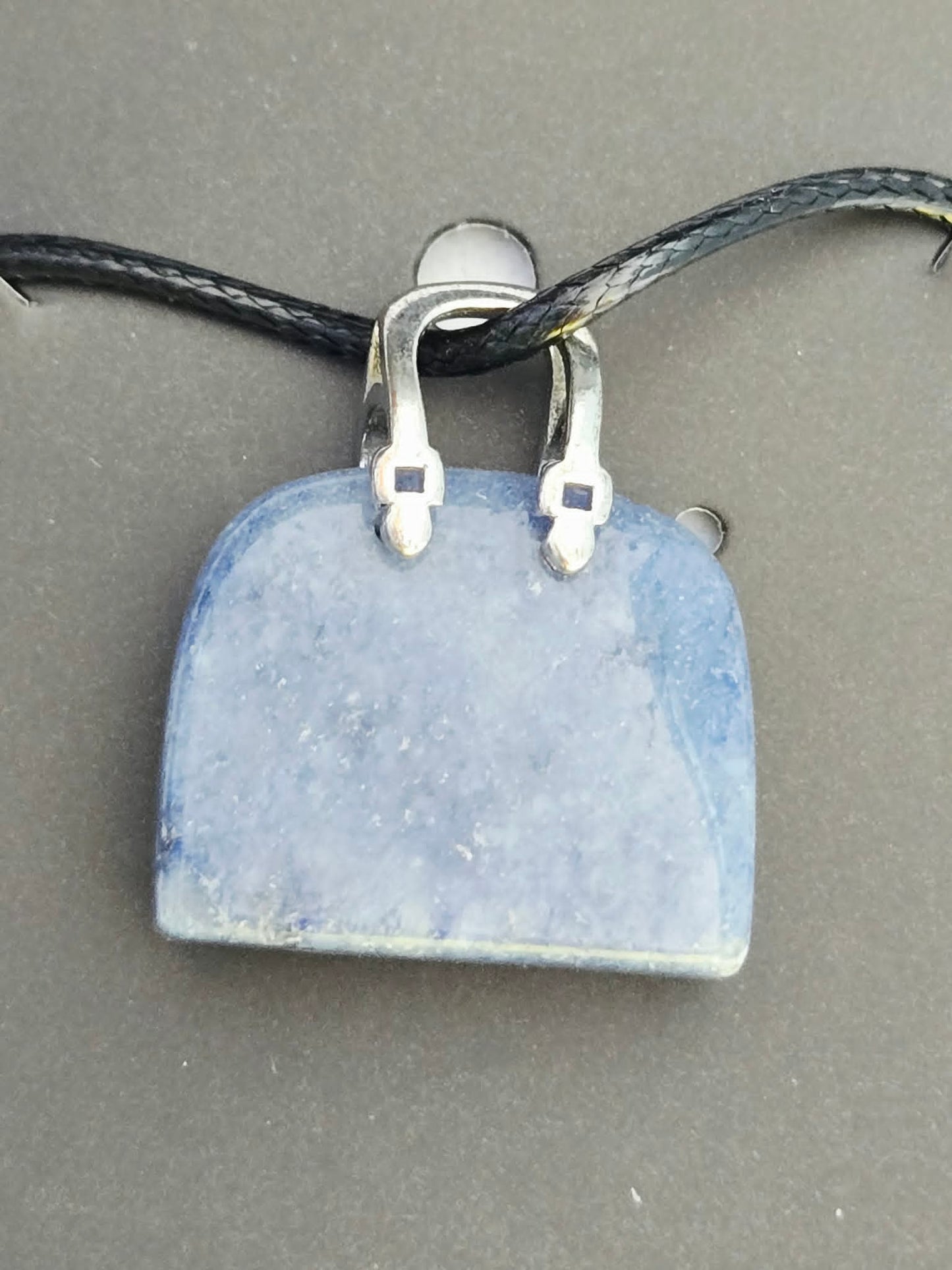 Natural Stone Mini Purse Pendant Necklaces