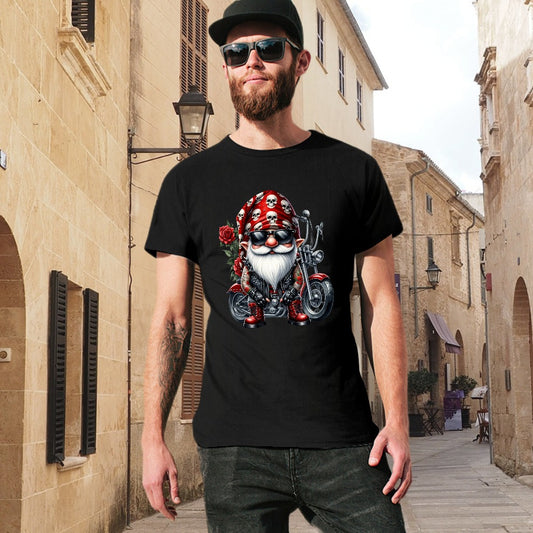 Biker Gnome Men's T-shirt 100% Cotton