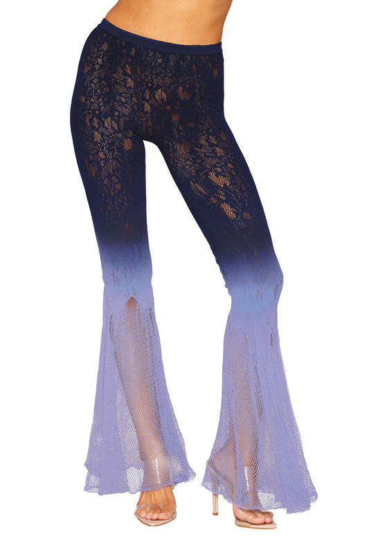Black Diamond Flare Leg Pantyhose