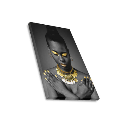 Black and Gold Collection Framed Canvas Print