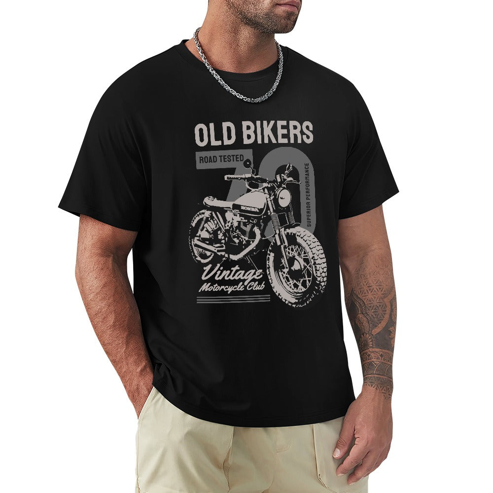 Old Bikers Vintage Motorcycle Club Men's T-shirt 100% Cotton