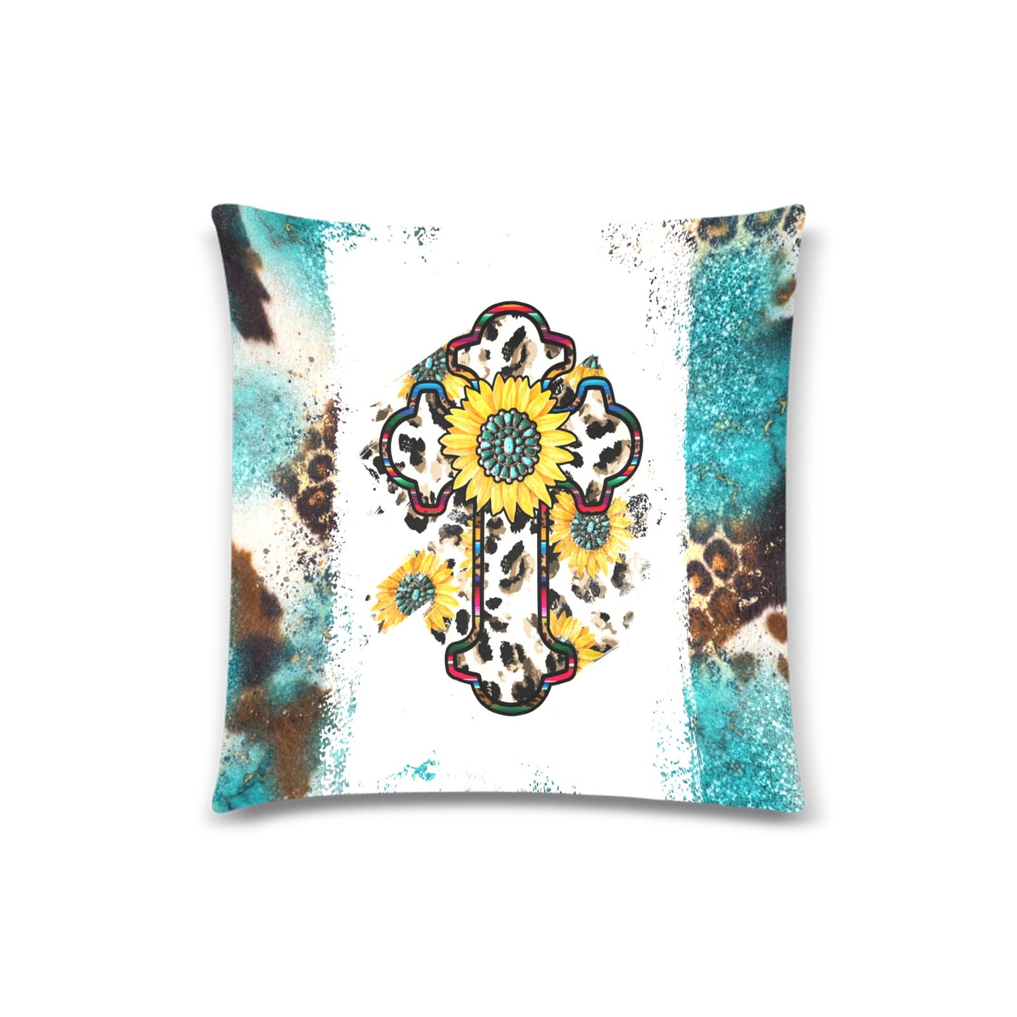 Christian Cross Throw Pillow Cover