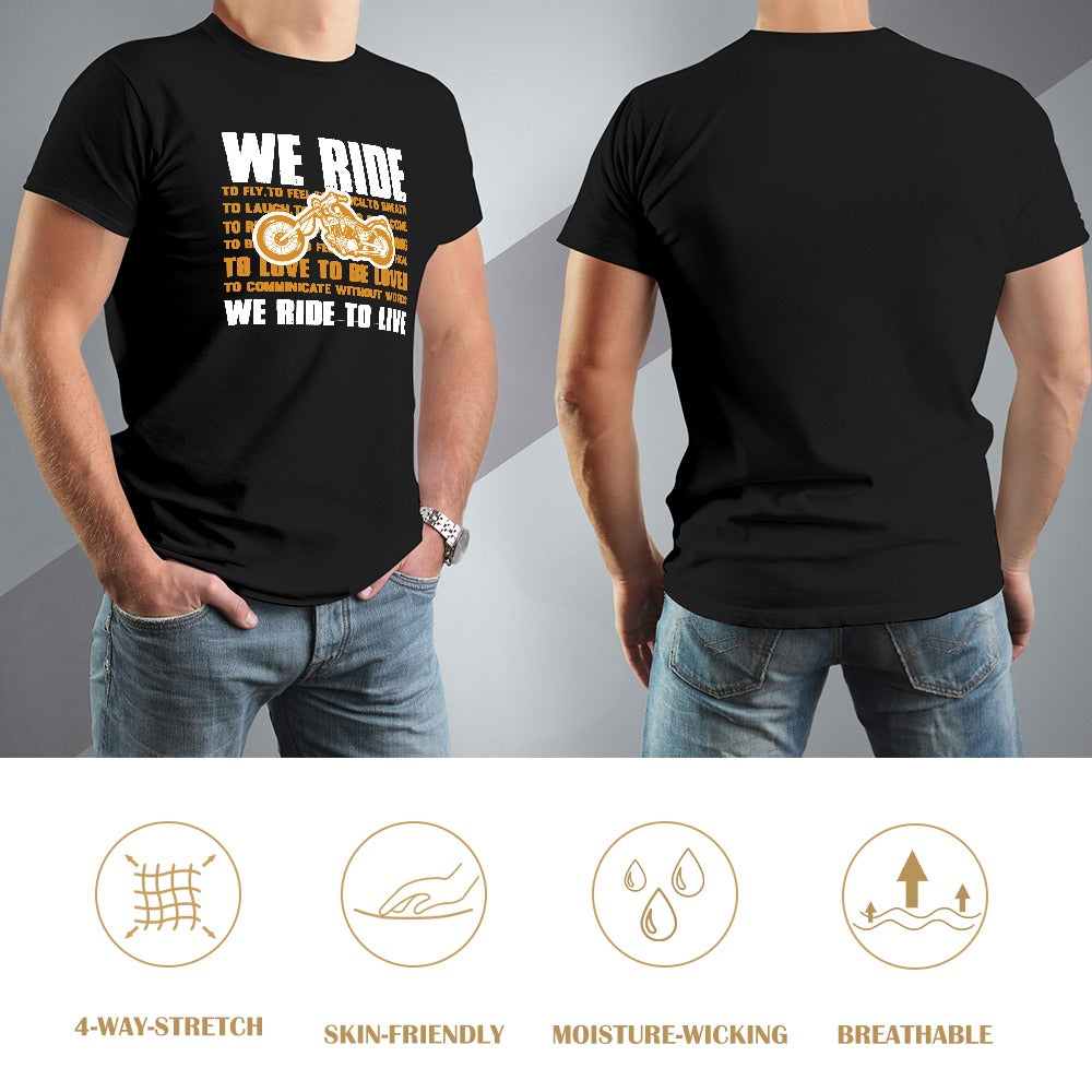We Ride To Live Men's T-shirt 100% cotton