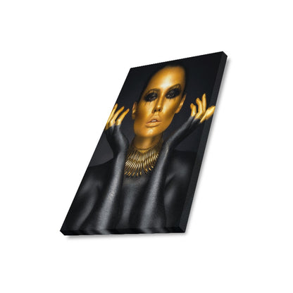 Black and Gold Collection Framed Canvas Print