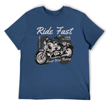 Ride Fast Never Stop Riding Men's T-shirt 100% Cotton
