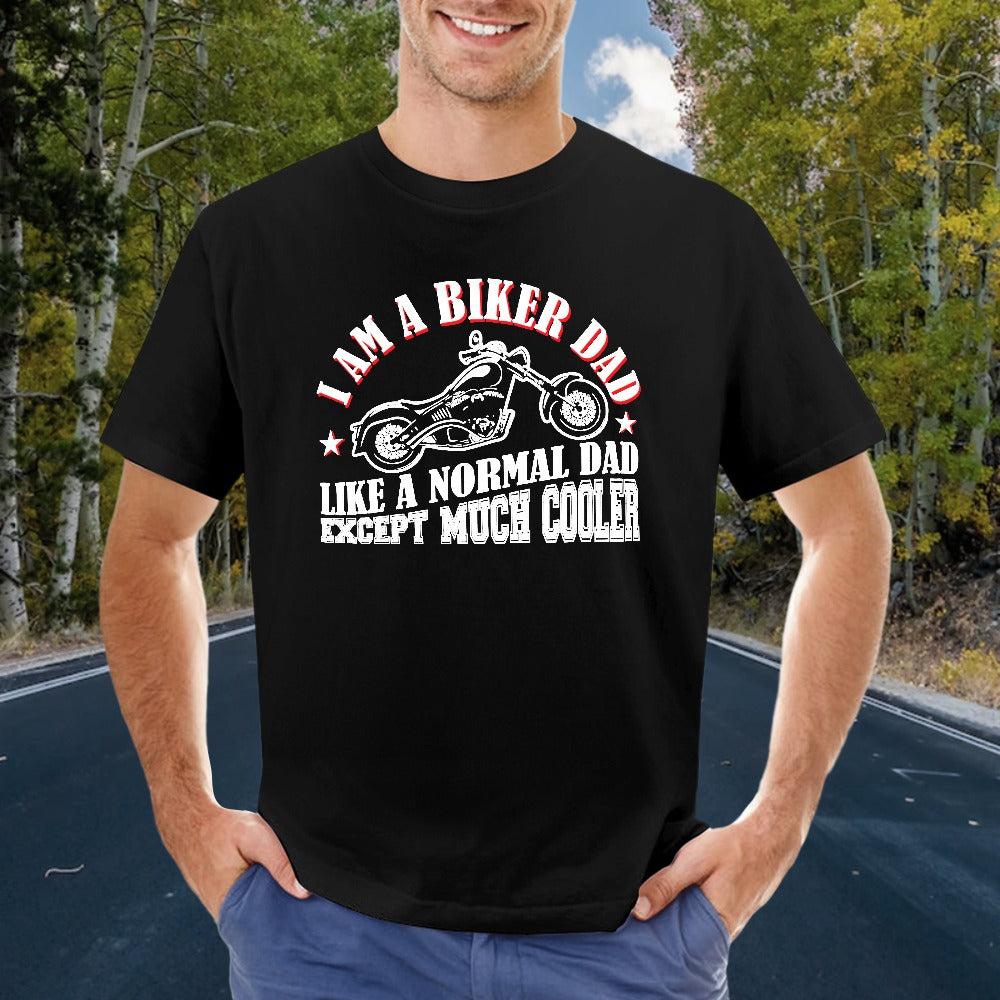 I Am A Biker Dad Men's T-shirt 100% Cotton