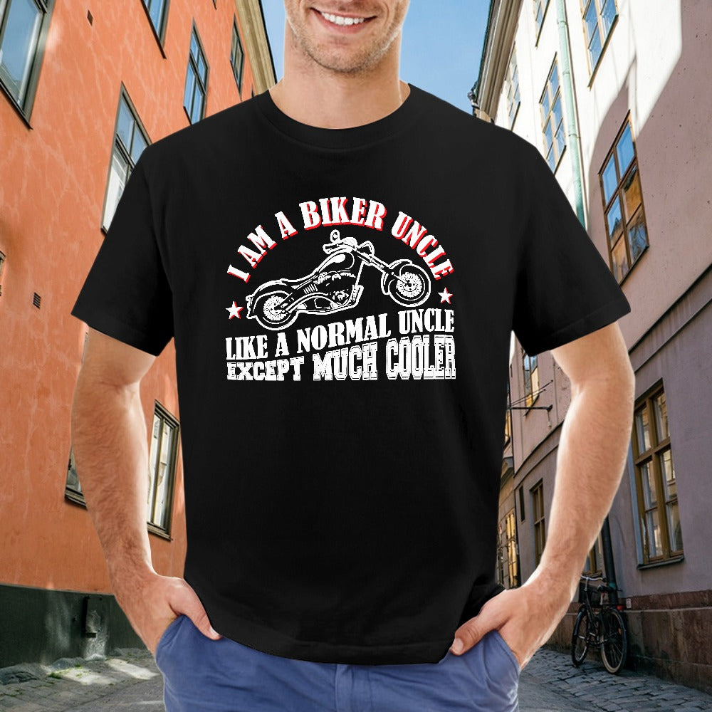 I Am A Biker Uncle Men's T-shirt 100% Cotton