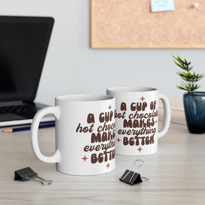 A Cup of Hot Chocolate Ceramic Mug 11oz