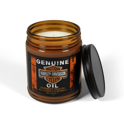 Harley-Davidson Genuine Motor Oil Scented Soy Candle - Amber Jar