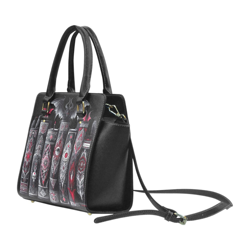 Gothic Books Design Classic Shoulder Handbag