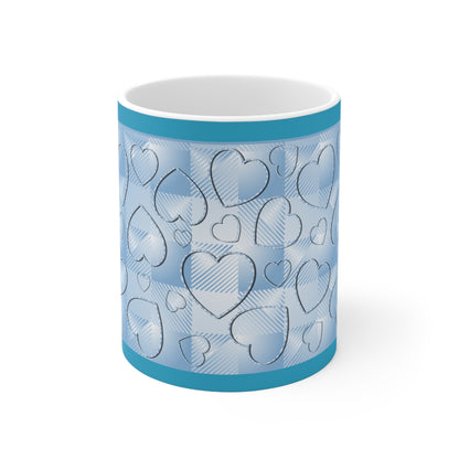 Blue Buffalo Hearts Ceramic Mug 11oz