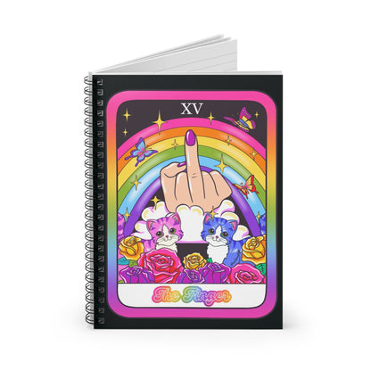 The Finger Tarot Notebook – Funny Rainbow Spiral Journal