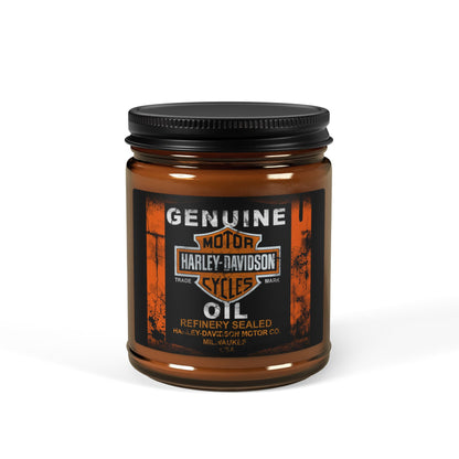 Harley-Davidson Genuine Motor Oil Scented Soy Candle - Amber Jar