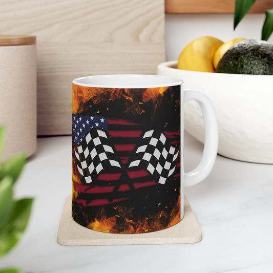 Firefighter Flags Ceramic Mug 11oz