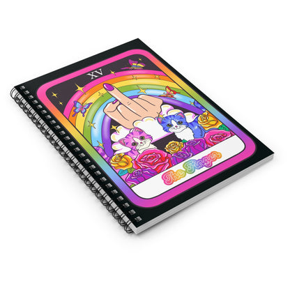 The Finger Tarot Notebook – Funny Rainbow Spiral Journal