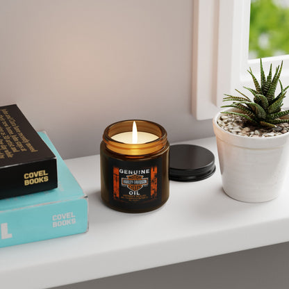 Harley-Davidson Genuine Motor Oil Scented Soy Candle - Amber Jar