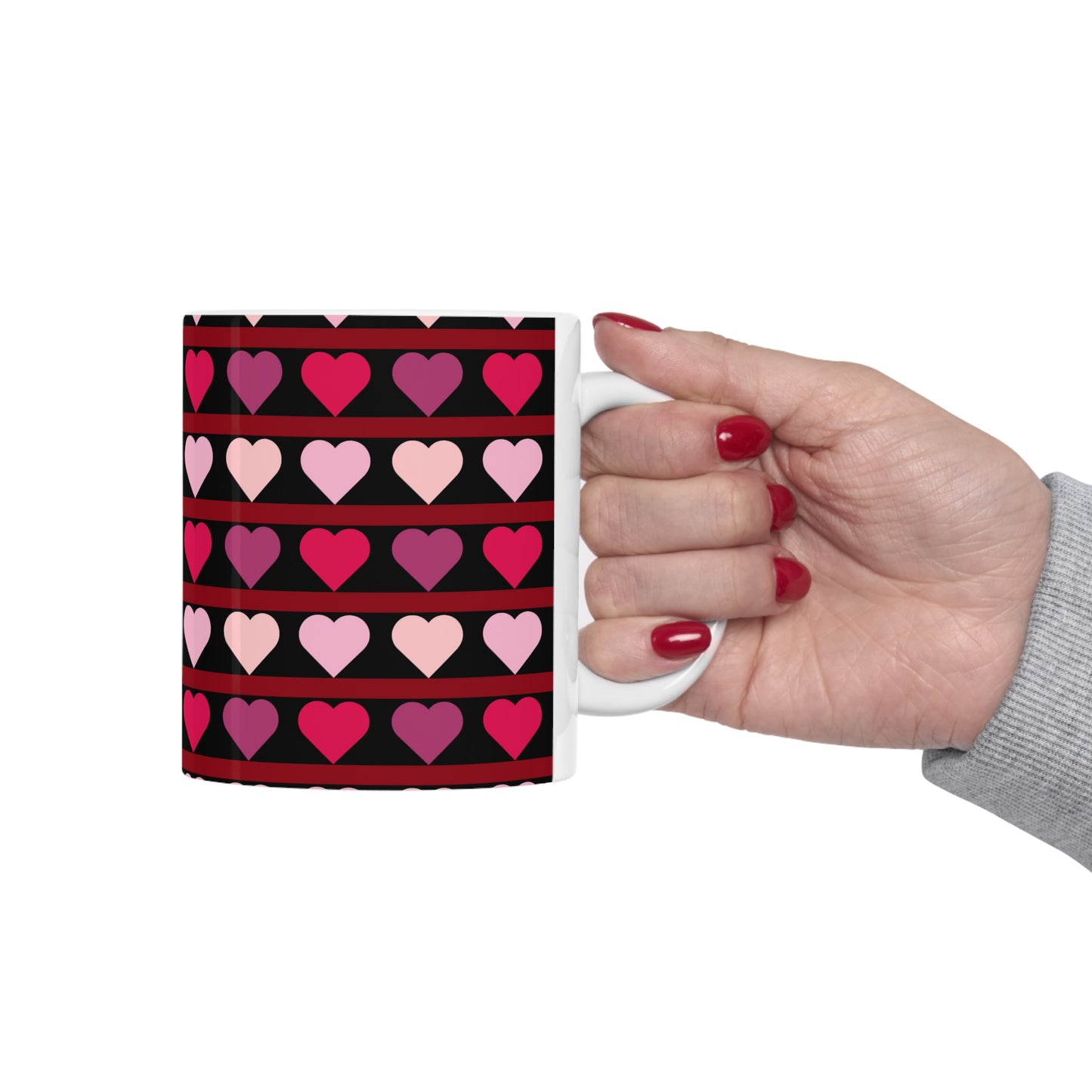 Hearts Ceramic Mug 11oz