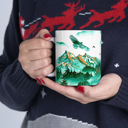 Mountain Scene Ceramic Mug 11oz