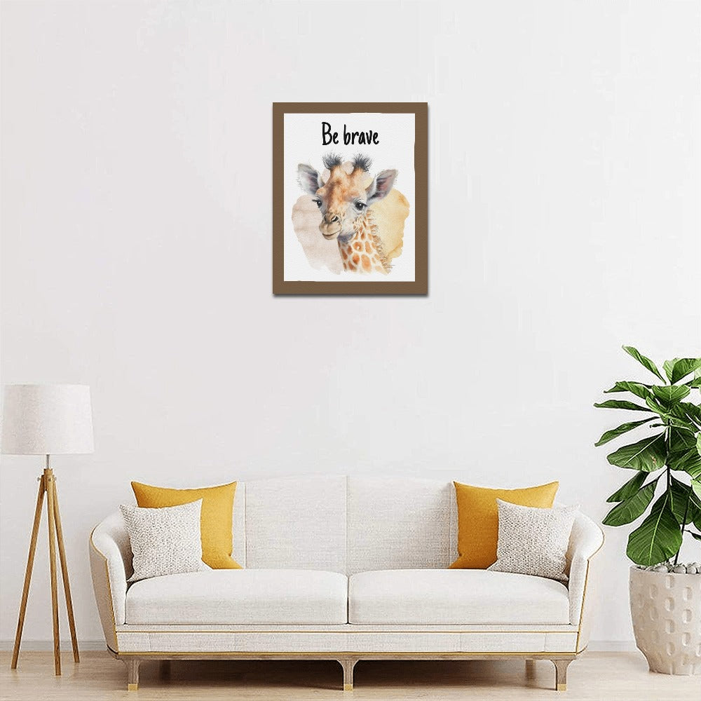 Be Brave Framed Canvas Print