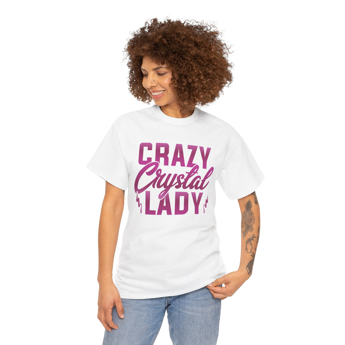Crazy Crystal Lady Graphic T-Shirt