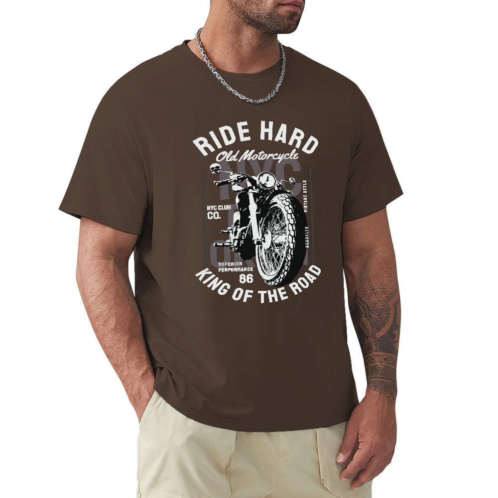 Ride Hard King Of The Road Men's T-shirt 100% Cotton
