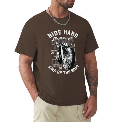 Ride Hard King Of The Road Men's T-shirt 100% Cotton