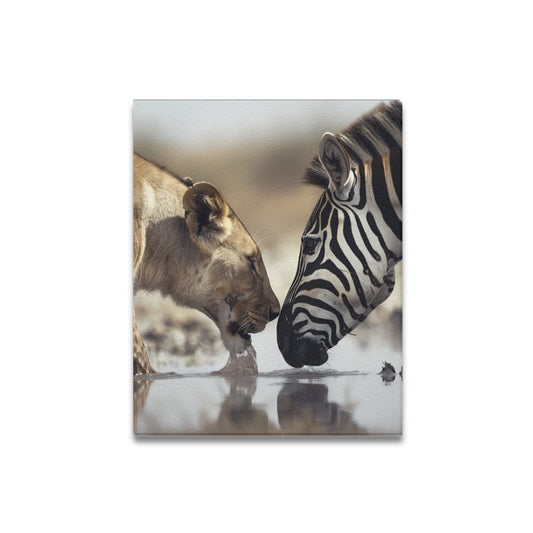 Head to Head Framed Canvas Print