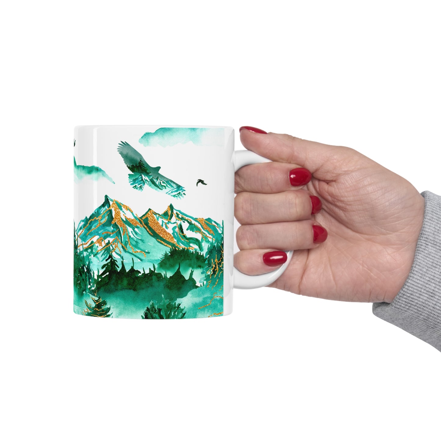 Mountain Scene Ceramic Mug 11oz