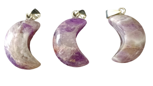 Amethyst Moon Pendant Necklace