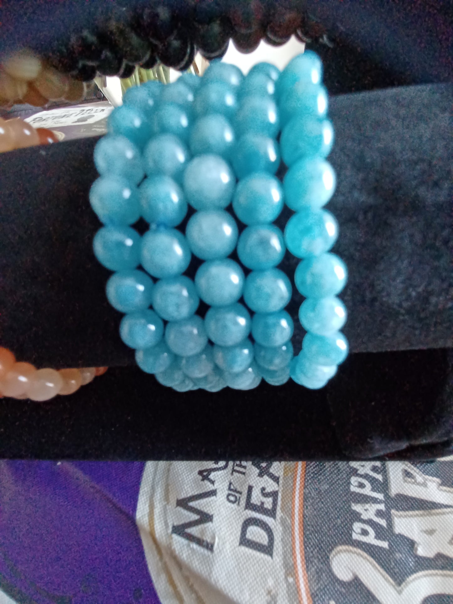 Aquamarine Natural Stone Stretch Bracelet