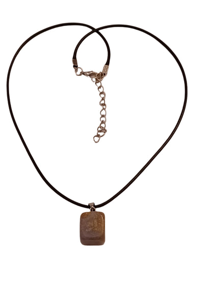 Blue Chalcedony Pendant with Paracord