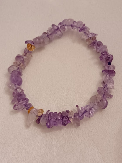 Light Amethyst Natural Stone Stretch Bracelet