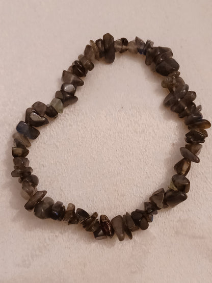 Smokey Quartz Natural Stone Stretch Bracelet