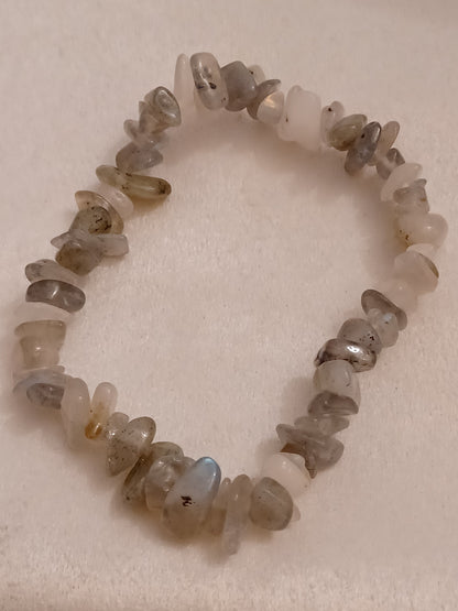 Light Smokey Quartz Natural Stone Stretch Bracelet
