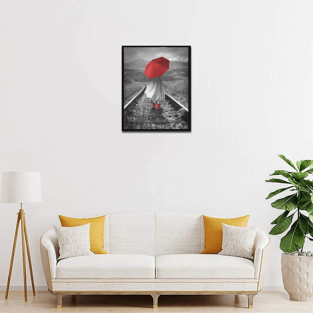 Red Collection Framed Canvas Print