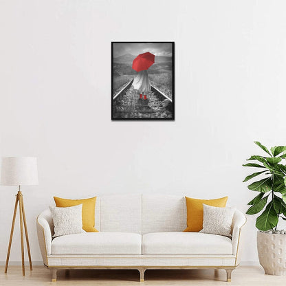 Red Collection Framed Canvas Print