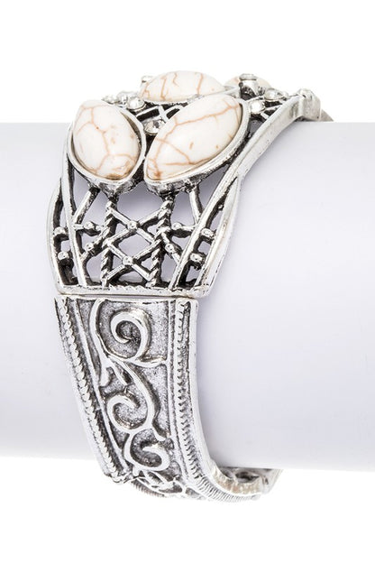 Compressed Stone Iconic Stretch Bracelet