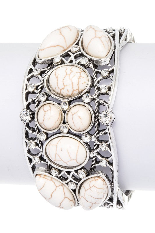 Compressed Stone Iconic Stretch Bracelet