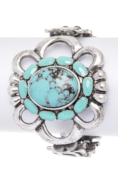 Stone Flower Western Bracelet