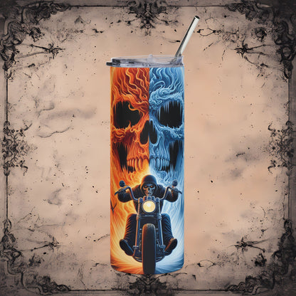 Skull & Motorcycle Stainless Steel Tumbler 20oz