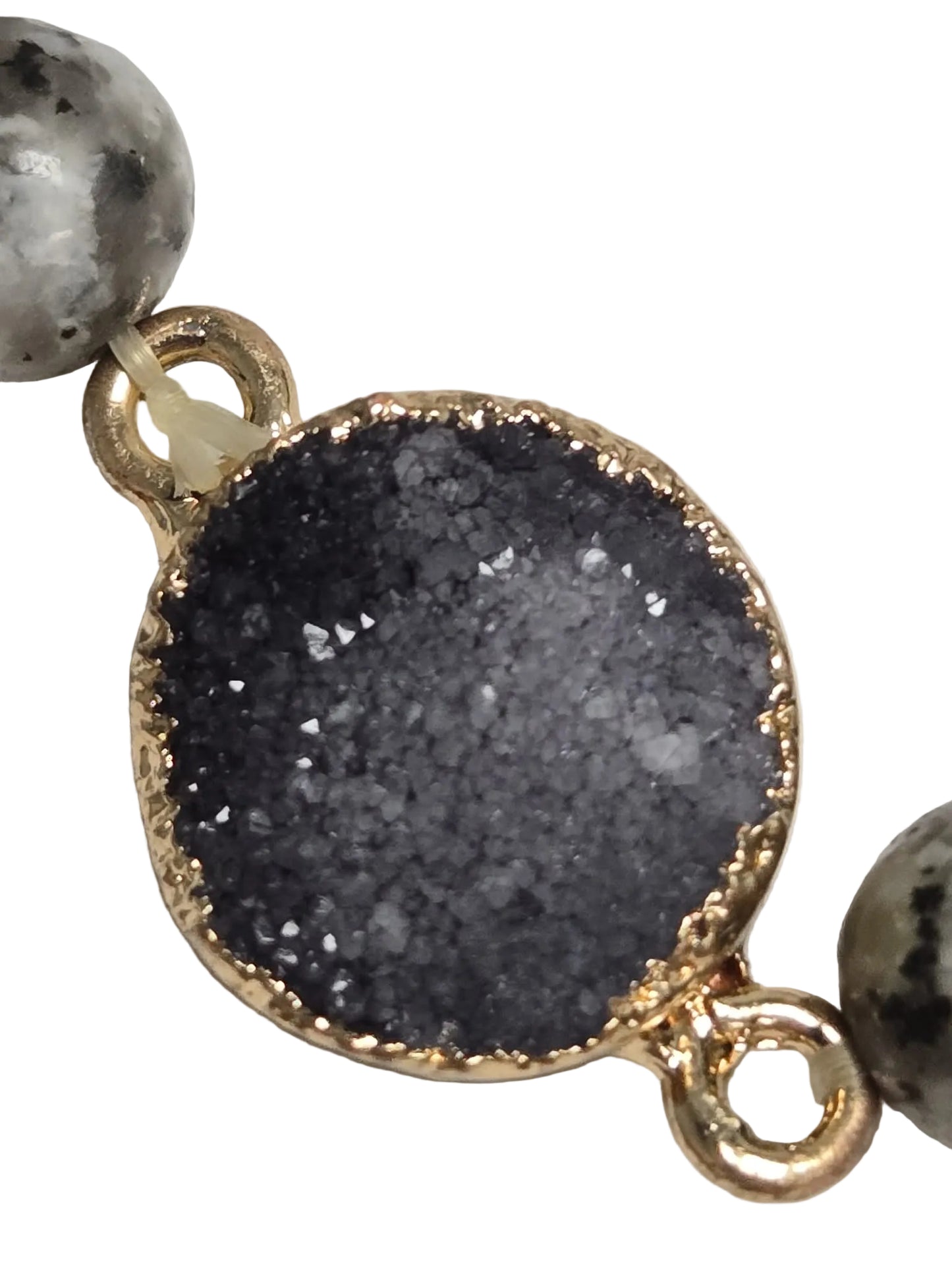 Yooperlite Bracelet with Druzy Charm