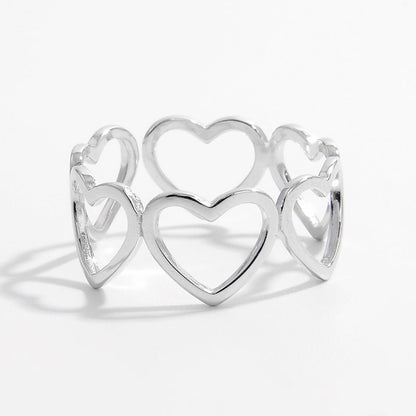 Hearts All Around 925 Sterling Silver Ring