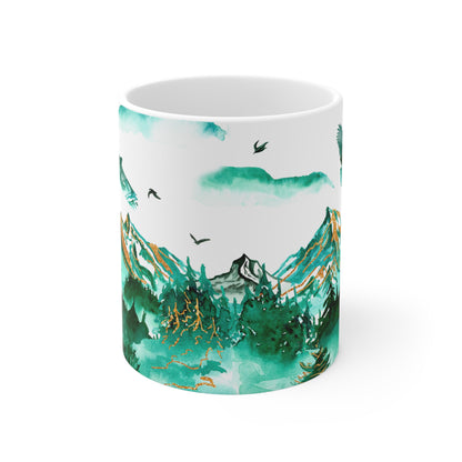 Mountain Scene Ceramic Mug 11oz