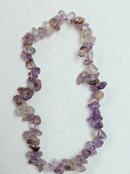 Super Seven Amethyst Natural Stone Stretch Bracelet