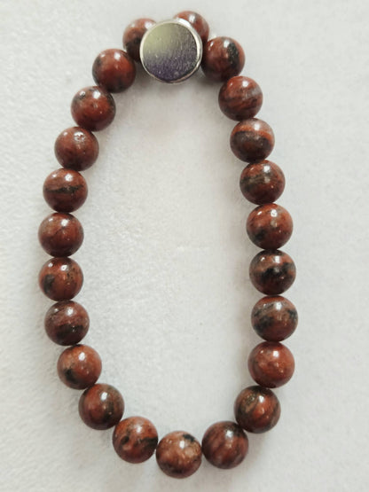 Red Jasper Natural Stone Stretch Bracelet