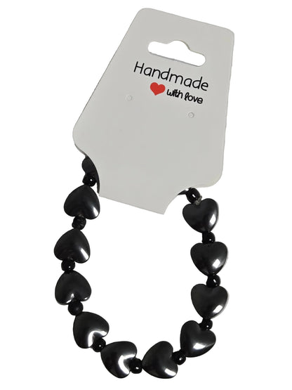 Hematite Hearts Bracelet